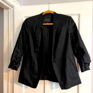 Banana Republic Collarless linen blend blazer. Size 8. Black. Perfect for work!